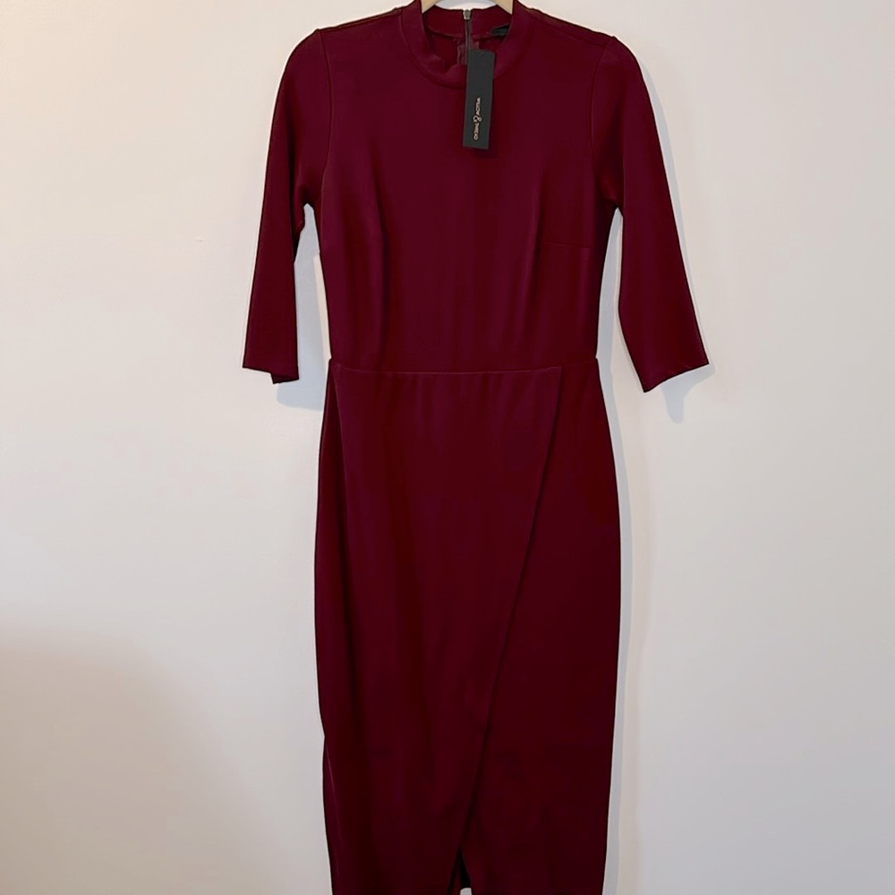 Willow & Thread (REITMANS) Burgundy Midi Dress